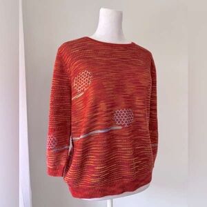 Red and Orange Women's Sweater